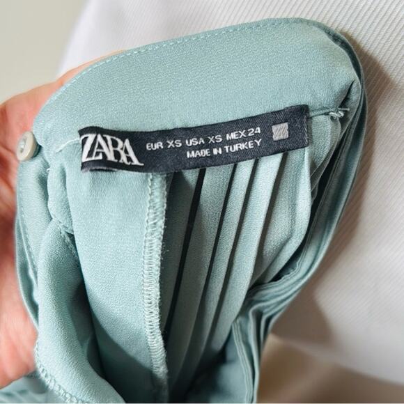 Zara Green Marl Grecian Sleeveless Midi Dress - Picture 4 of 10